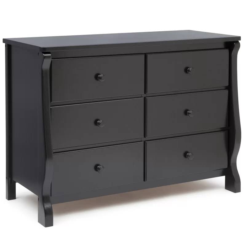 Delta Children 70816-001 Universal 6 Drawer Dresser, Greenguard Gold Certified, Black