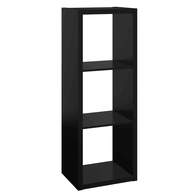 4548 43.98 in. H x 15.87 in. W x 13.50 in. D Black Wood Large 3-Cube Organizer