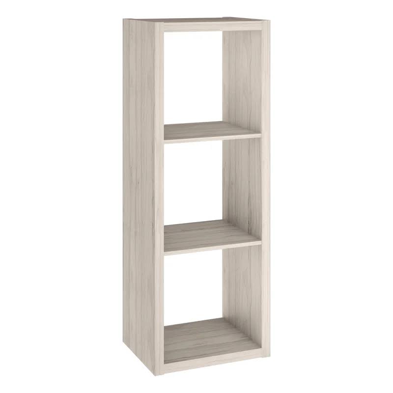 4543 43.98 in. H x 15.87 in. W x 13.50 in. D Bleached Walnut Wood Large 3-Cube Organizer