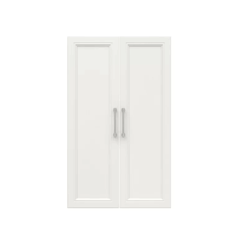 4594 21.02 in. W White Modular Storage Solid 2-Door Kit Wood Closet System