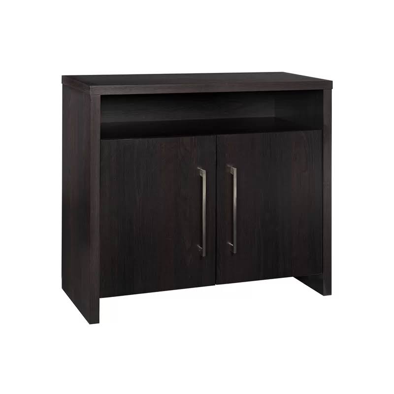 1665 2-Door Storage Cabinet with Shelf, Black Walnut