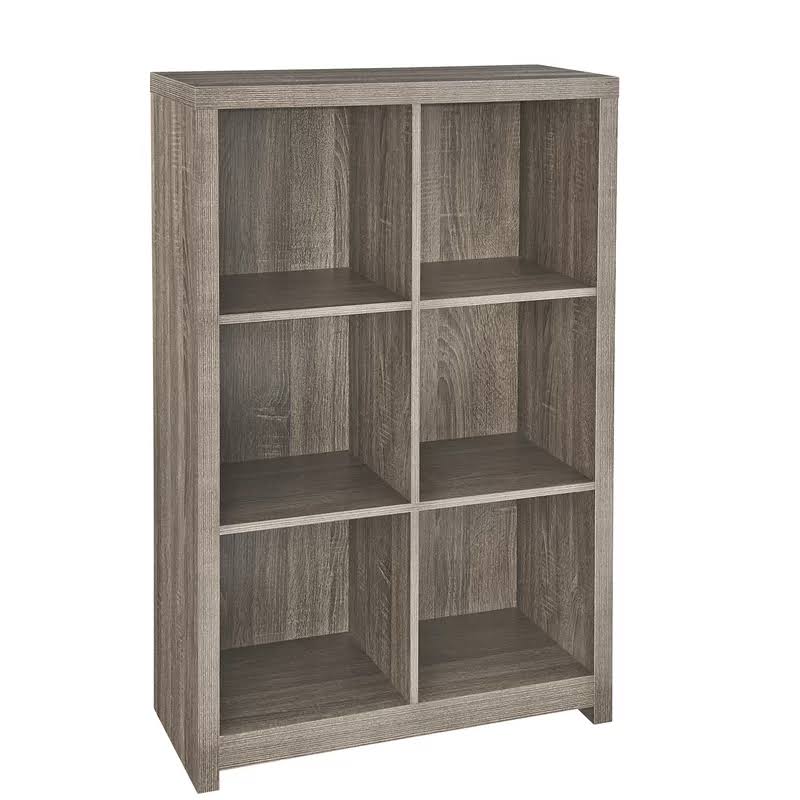 14956 39.13 in. H x 25.63 in. W x 11.61 in. D Brown Wood Look 6-Cube Organizer