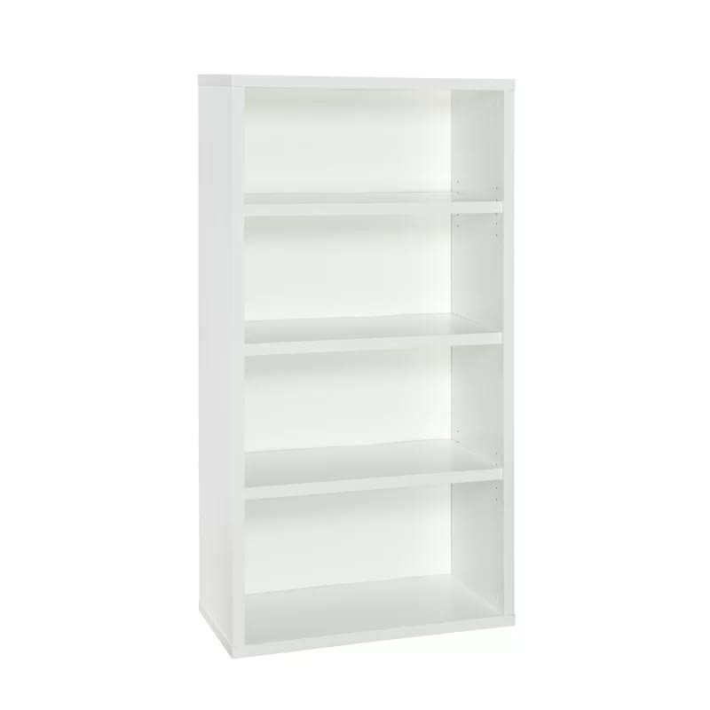 13503 59 in. H x 30 in. W x 14 in. D White Wood 4-Cube Storage Organizer