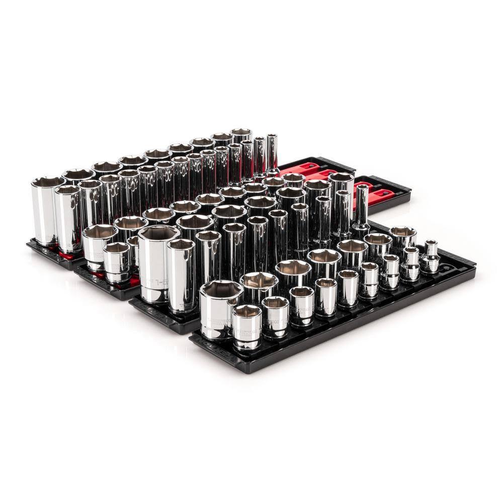 SHD92215 1/2 in. Drive 6-Point Socket Set with Rails, (78-Piece) (3/8 in. to 1-5/16 in. 10 mm to 32 mm)