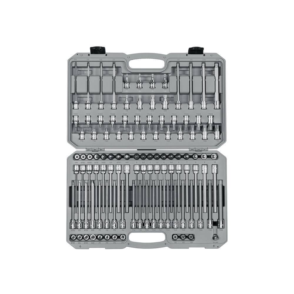 SHB91317 3/8 in. Drive Hex, Torx, TR Torx, Phillips, Slotted, Square Bit Socket Set (110-Piece)
