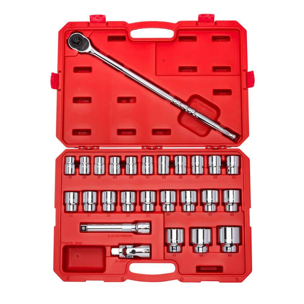SKT35204 3/4 in. Drive 6-Point Socket and Ratchet Set 19 mm to 50 mm (27-Piece)