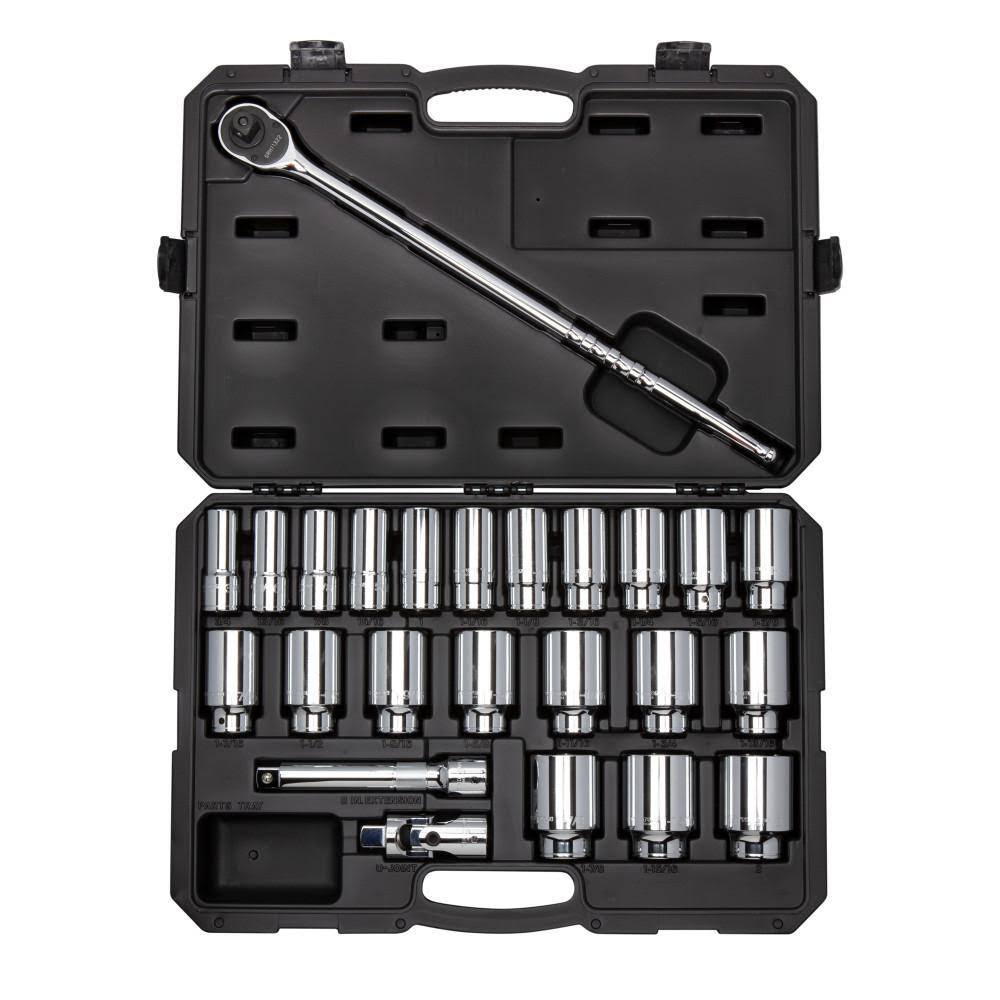 SKT35106 3/4 in. Drive Deep 6-Point Socket and Ratchet Set 3/4 in. to 2 in. (25-Piece)