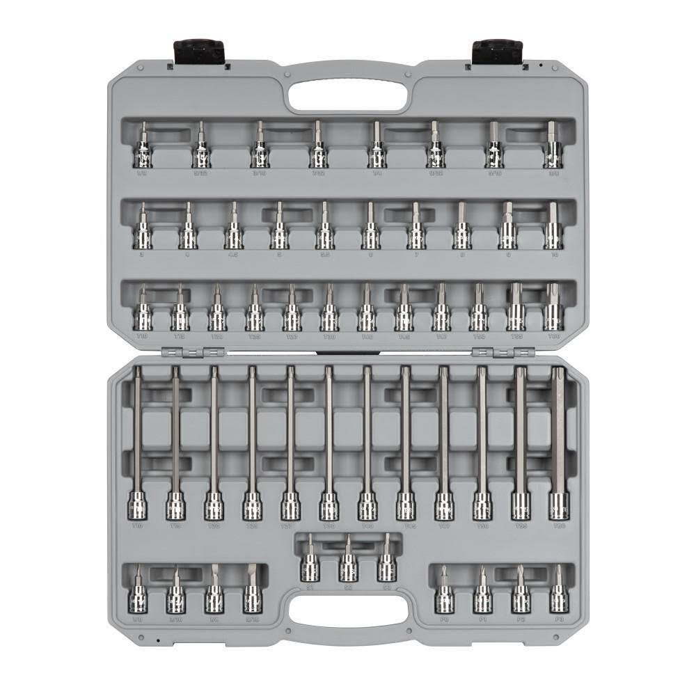 SHB91311 3/8 in. Drive Hex, Torx, Phillips, Slotted, Square Bit Socket Set (53-Piece)