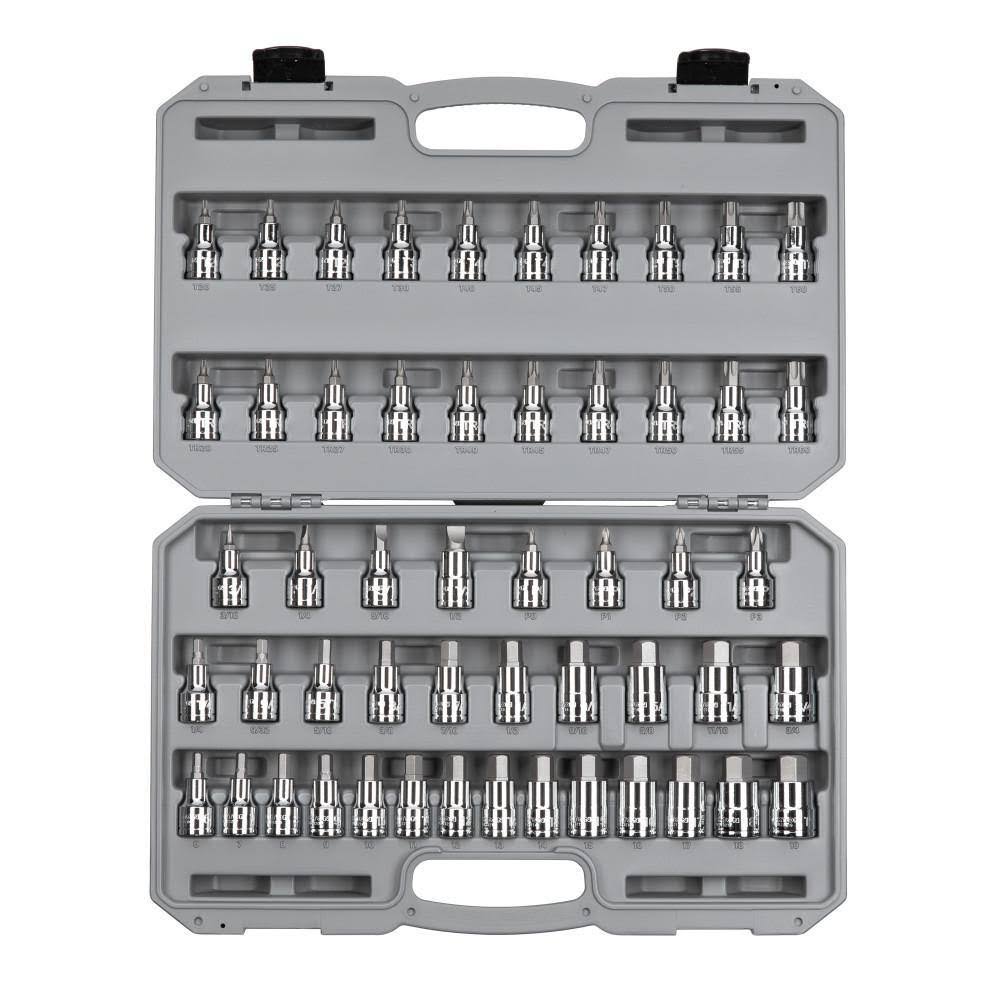 SHB92302 1/2 in. Drive Hex, Torx, Phillips, Slotted Bit Socket Set (52-Piece)