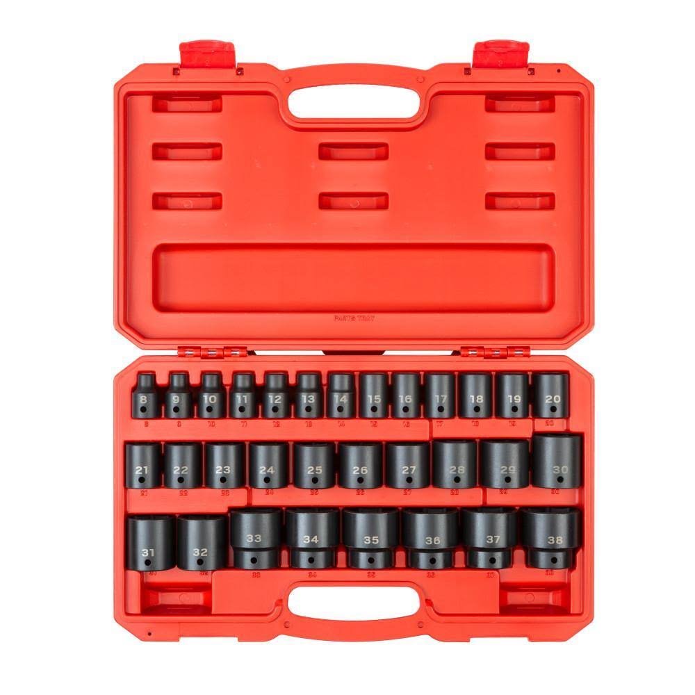 SID92327 1/2 in. Drive 6-Point Impact Socket Set, 31-Piece (8 mm   38 mm)