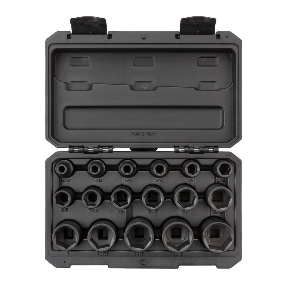 SID92301 1/2 in. Drive 6-Point Impact Socket Set, 17-Piece (5/16 in.   1-1/4 in.)