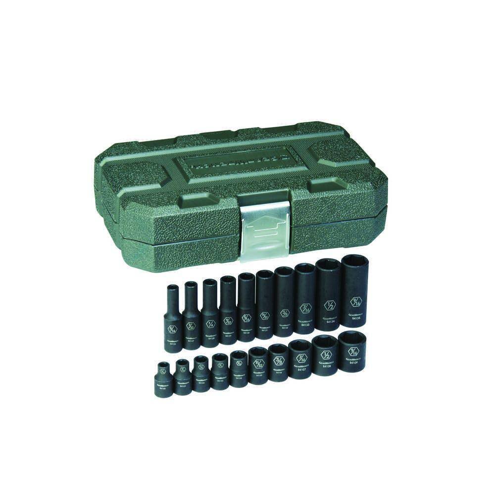 84900 1/4 in. Drive SAE Impact Socket Set (20-Piece)
