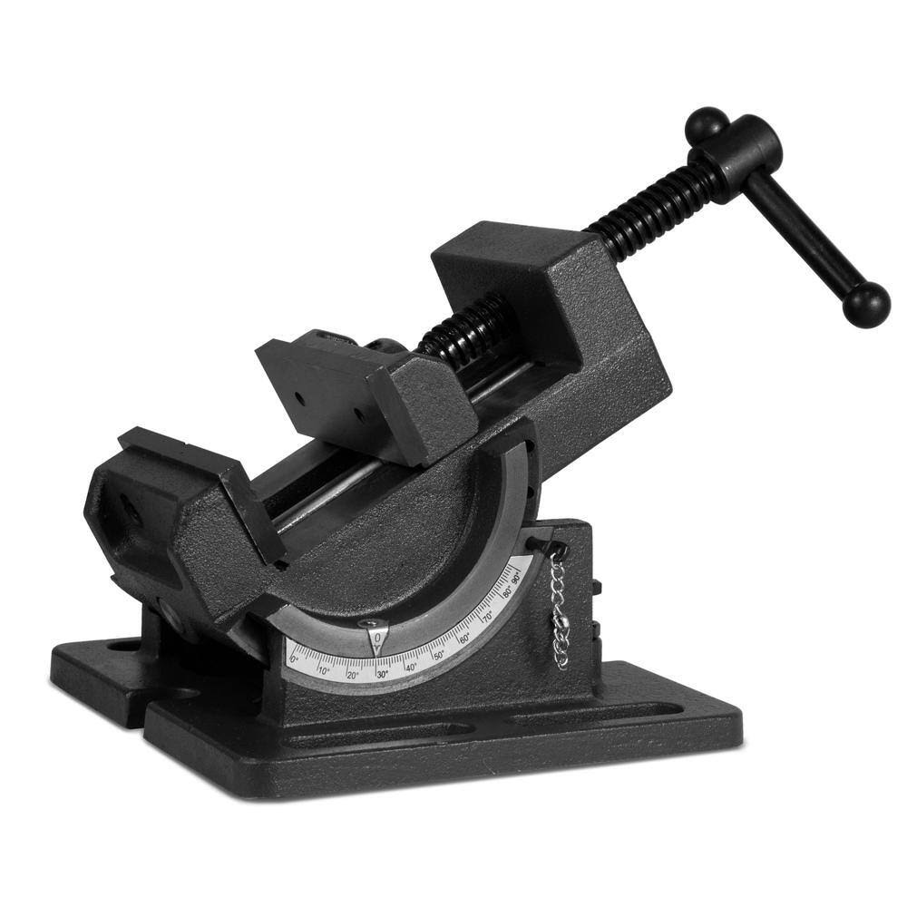 TV433 3.25 in. Industrial Strength Benchtop and Drill Press Tilting Angle Vise