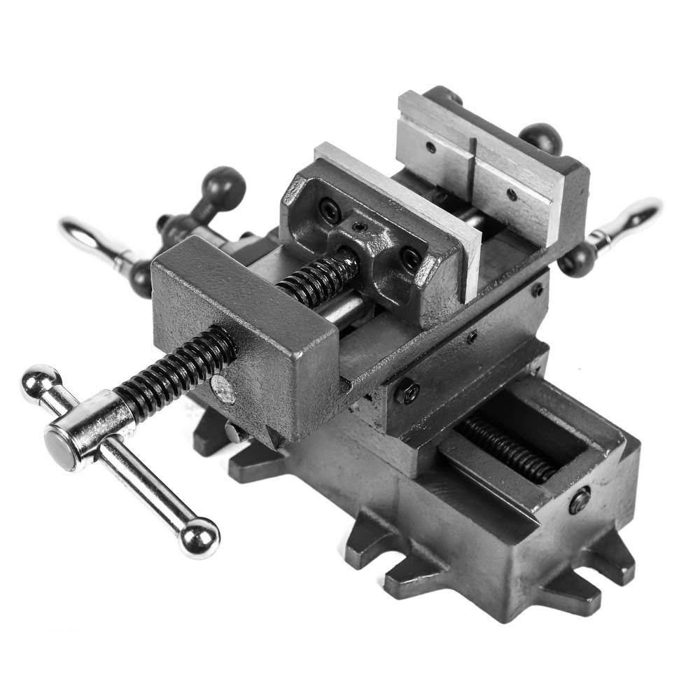 CV413 3.25 in. Compound Cross Slide Industrial Strength Benchtop and Drill Press Vise
