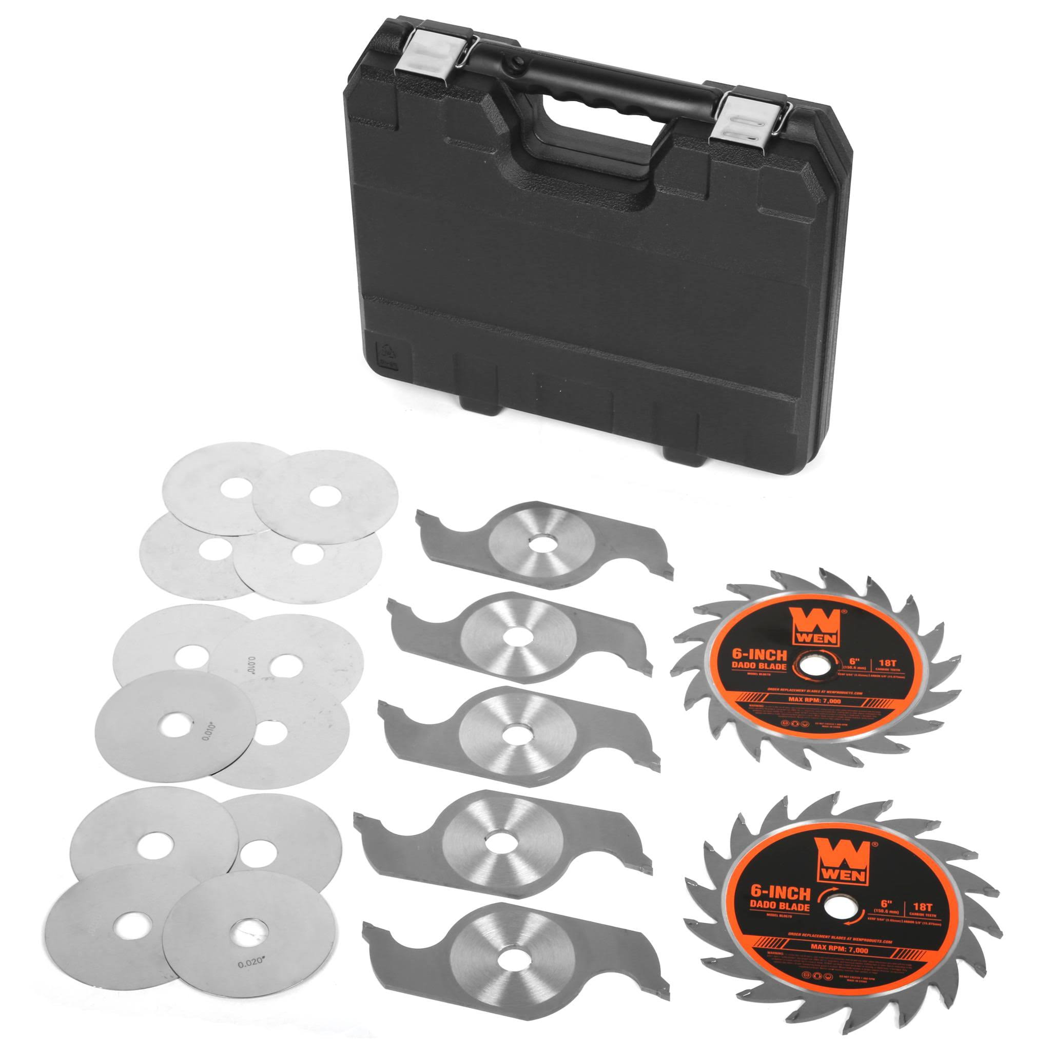 6-Inch 18-Tooth Carbide-Tipped Stacked Dado Blade Set for 8-1/4 and 10-Inch Table Saws