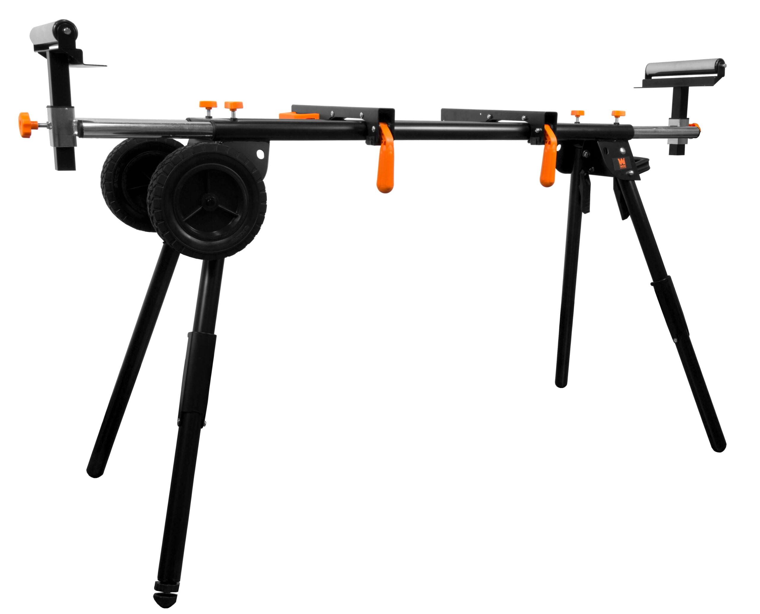 Collapsible Rolling Miter Saw Stand with 3 Onboard Outlets, MSA330