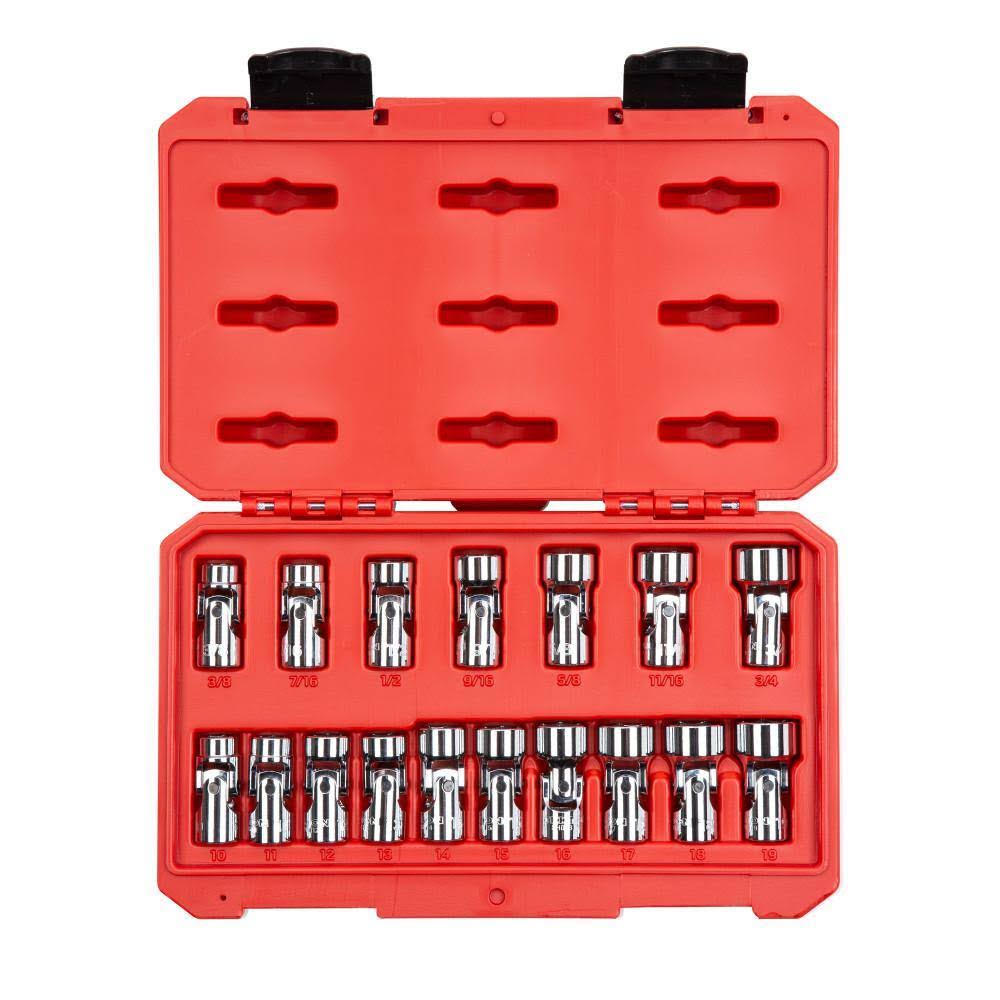 SHD91301 3/8 in. Drive Universal Joint Socket Set (17-Piece)
