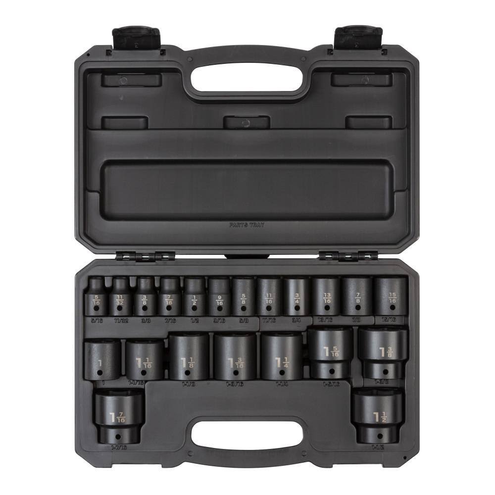 SID92302 1/2 in. Drive 6-Point Impact Socket Set, 21-Piece (5/16 in.   1-1/2 in.)