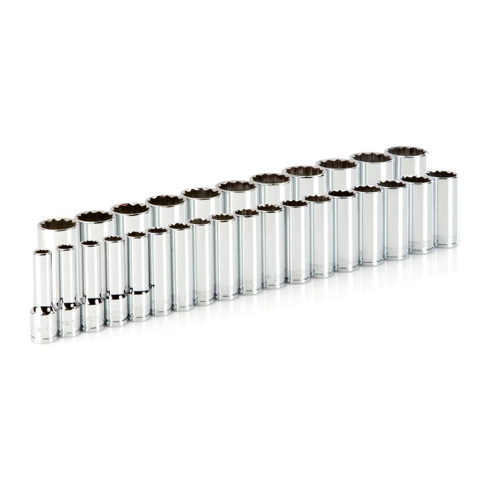 SHD92016 1/2 in. Drive Deep 12-Point Socket Set 10 mm to 38 mm (29-Piece)