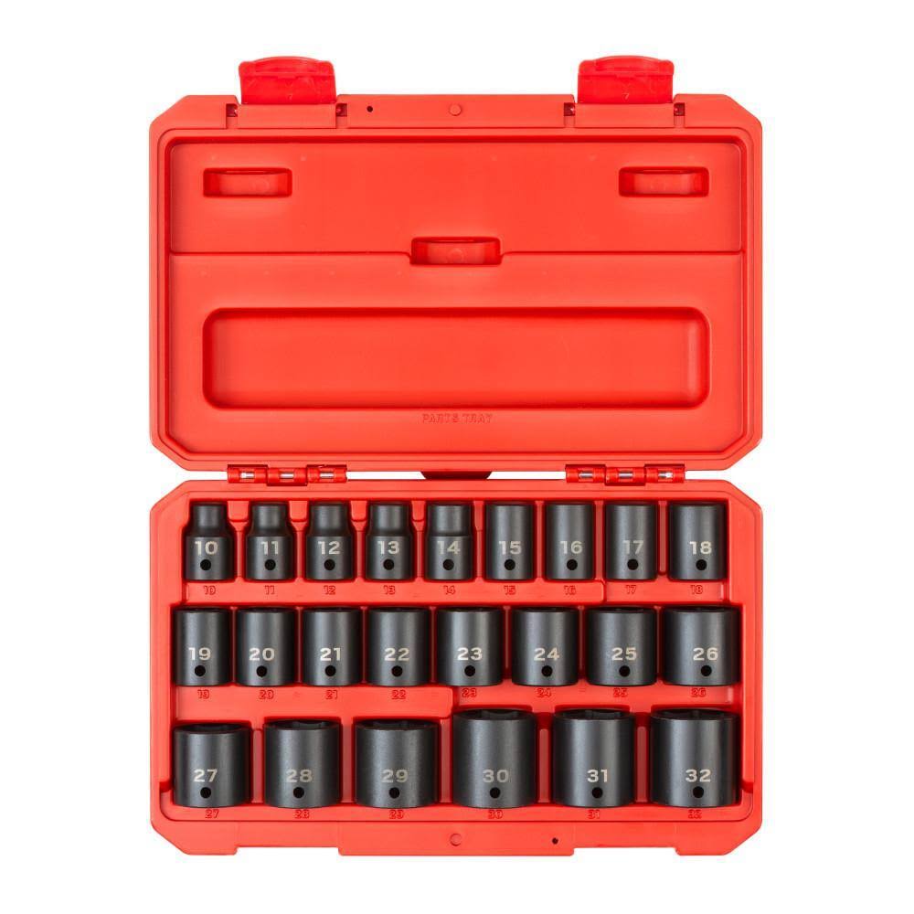 SID92322 1/2 in. Drive 6-Point Impact Socket Set, 23-Piece (10 mm   32 mm)