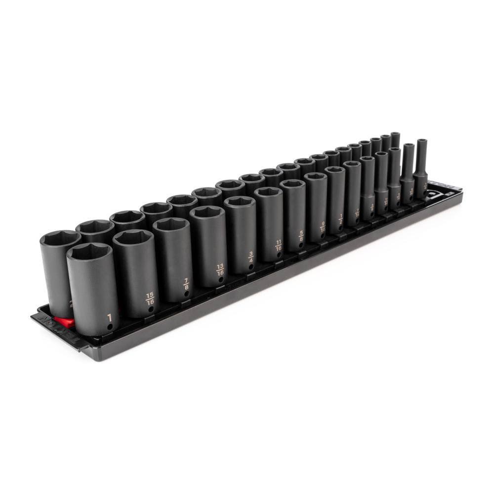 SID91203 3/8 in. Drive Deep 6-Point Impact Socket Set, 34-Piece (1/4-1 in, 6 mm   24 mm)