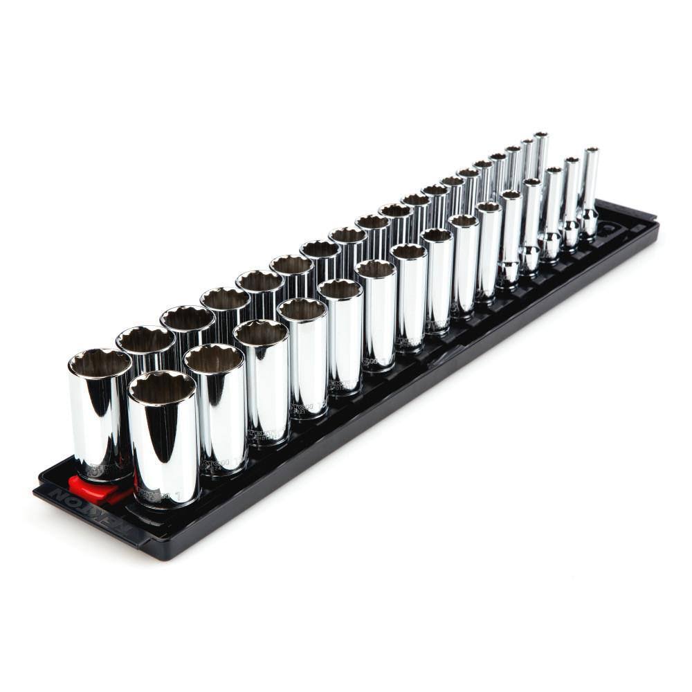 SHD91208 3/8 in. Dr. Deep 12-Point Socket Set (34-Piece)
