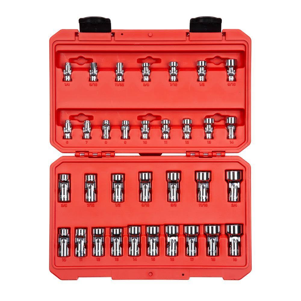 SHD99301 1/4, 3/8 in. Drive Universal Joint Socket Set (33-Piece)