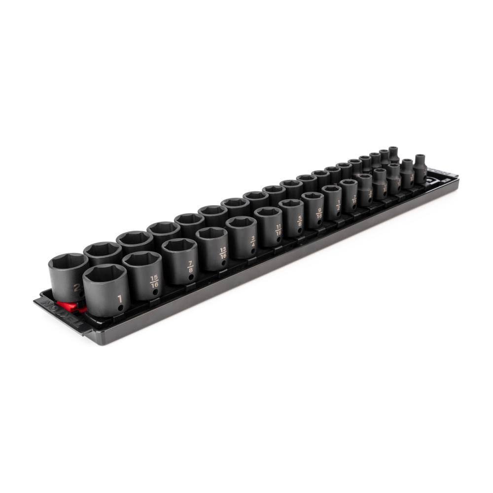 SID91202 3/8 in. Drive 6-Point Impact Socket Set, 34-Piece (1/4-1 in, 6 mm   24 mm)