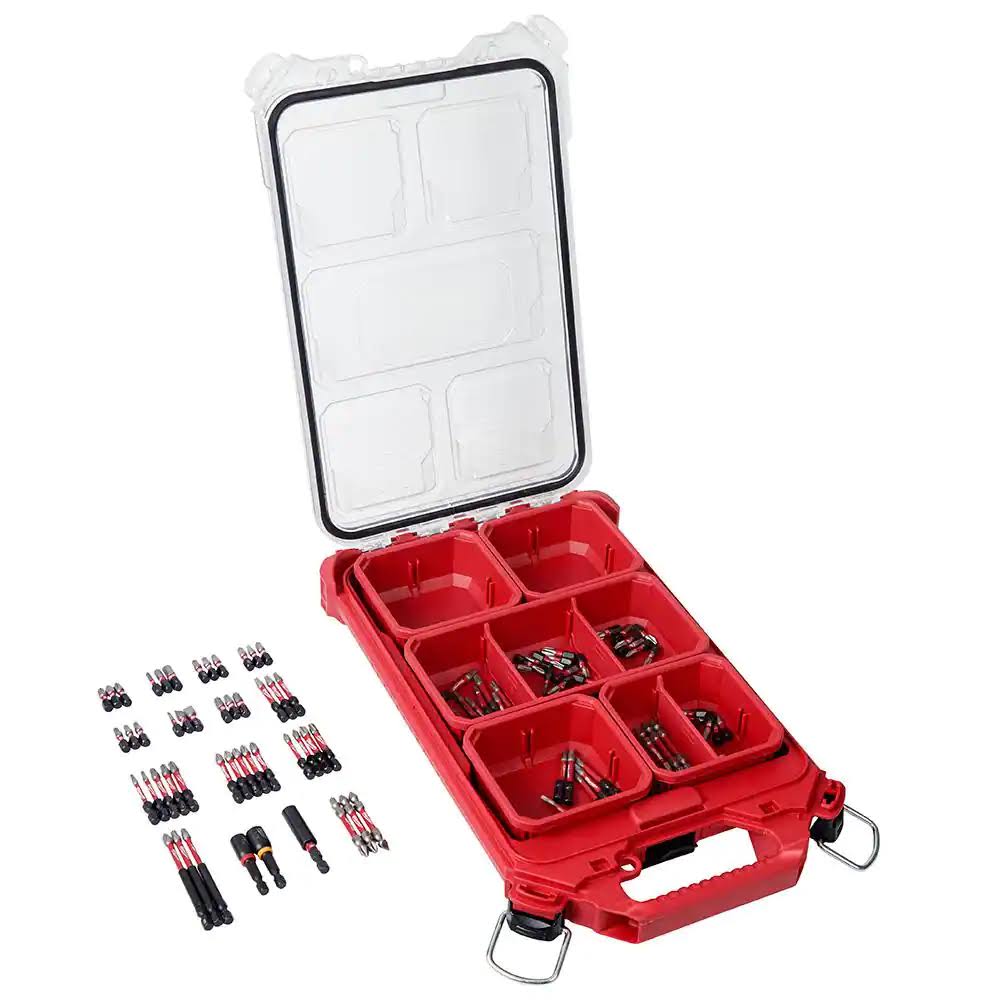 48-32-4082 SHOCKWAVE Impact Duty Alloy Steel Screw Driver Bit Set with  Case (100-Piece)