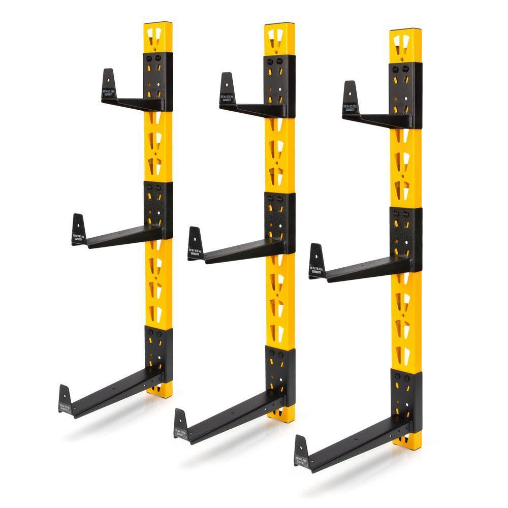 DXSTACLR 12 in. x 36 in. Steel Cantilever Storage Rack System in Black/Yellow (3-Pack)