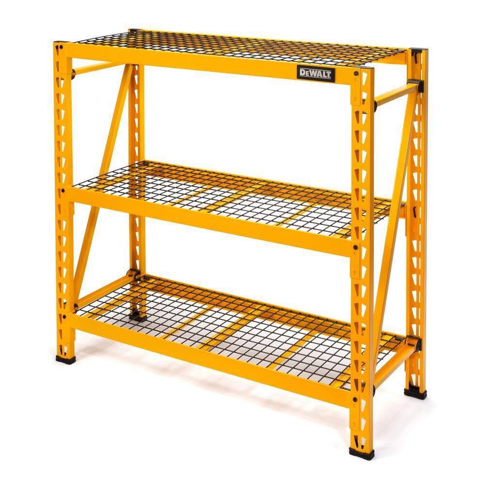 DXST4500-W Yellow 3-Tier Wire Steel Garage Storage Shelving Unit (50 in. W x 48 in. H x 18 in. D)