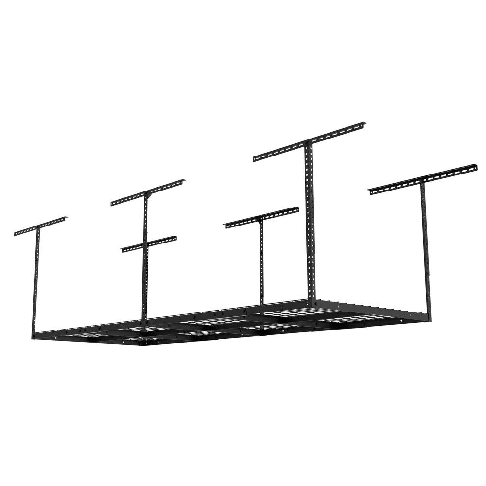IMOUNTS GR38B-E Adjustable Height Overhead Ceiling Mount Garage Rack in Black (96 in. W x 36 in. D)
