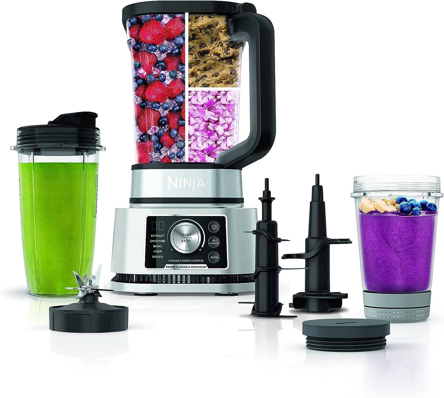 SS351 Foodi Power Blender   Processor System 1400 WP Smoothie Bowl Maker   Nutrient Extractor, Silver