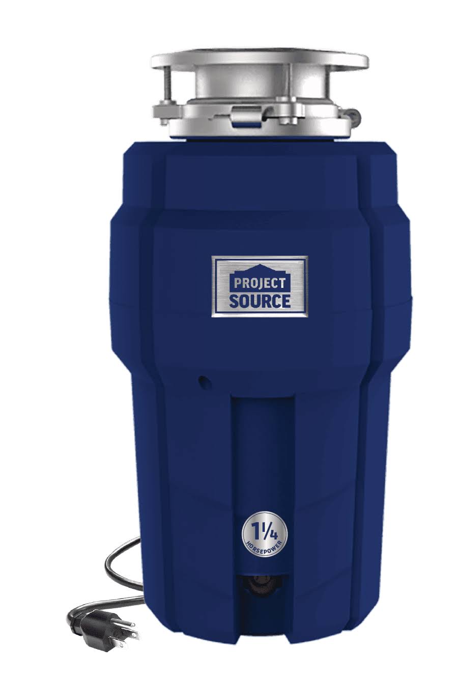 Project Source Corded 1-1/4-HP Continuous Feed Noise Insulation Garbage Disposal