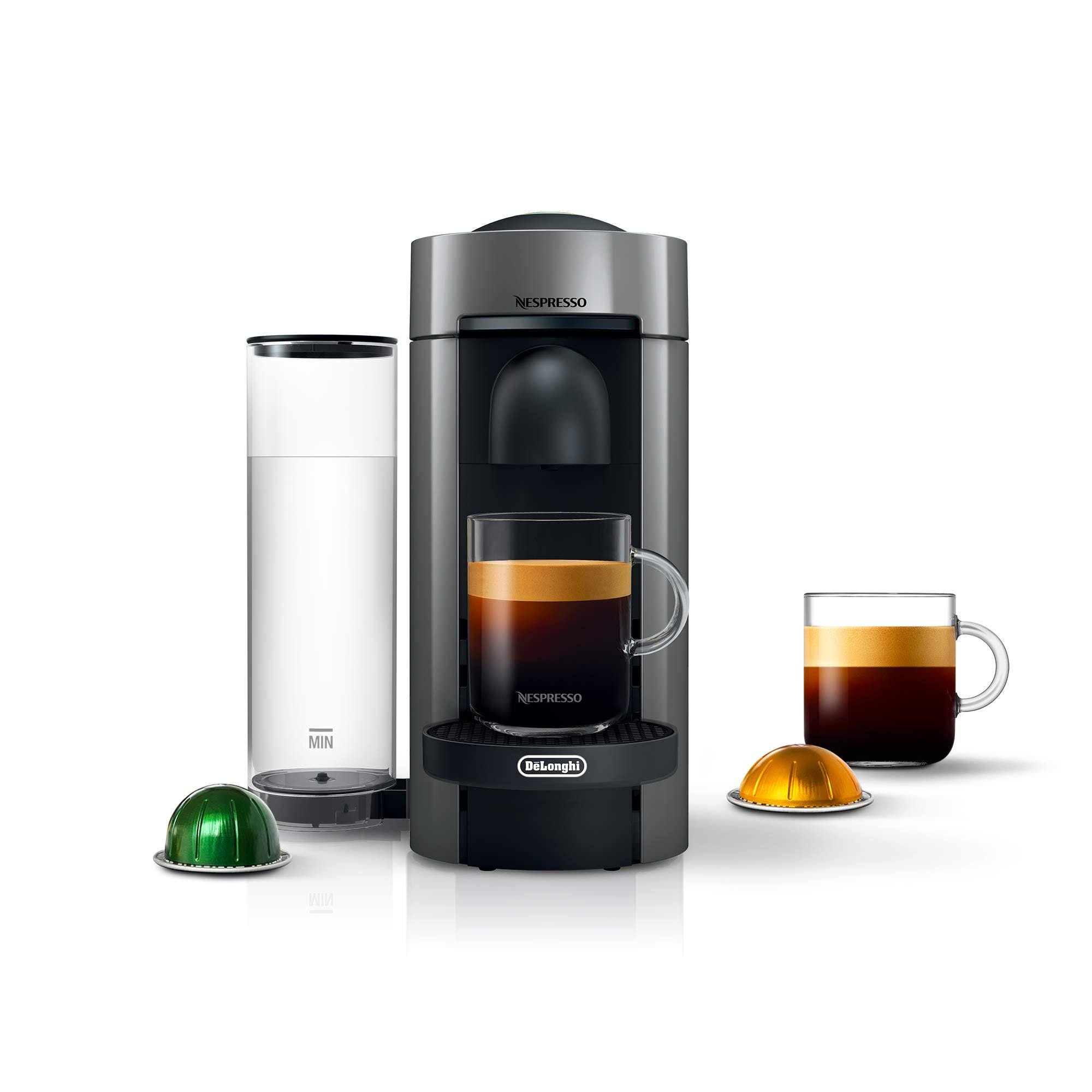 Plus Coffee and Espresso Machine, 5 Fluid Ounces, Grey