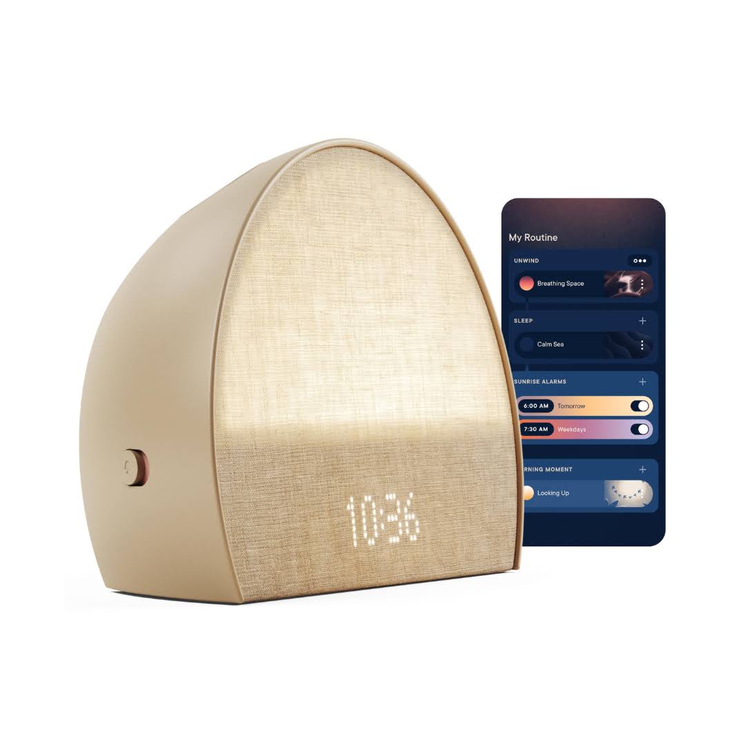 Hatch Baby Smart Sleep Clock, Dimmable Clock, Latte