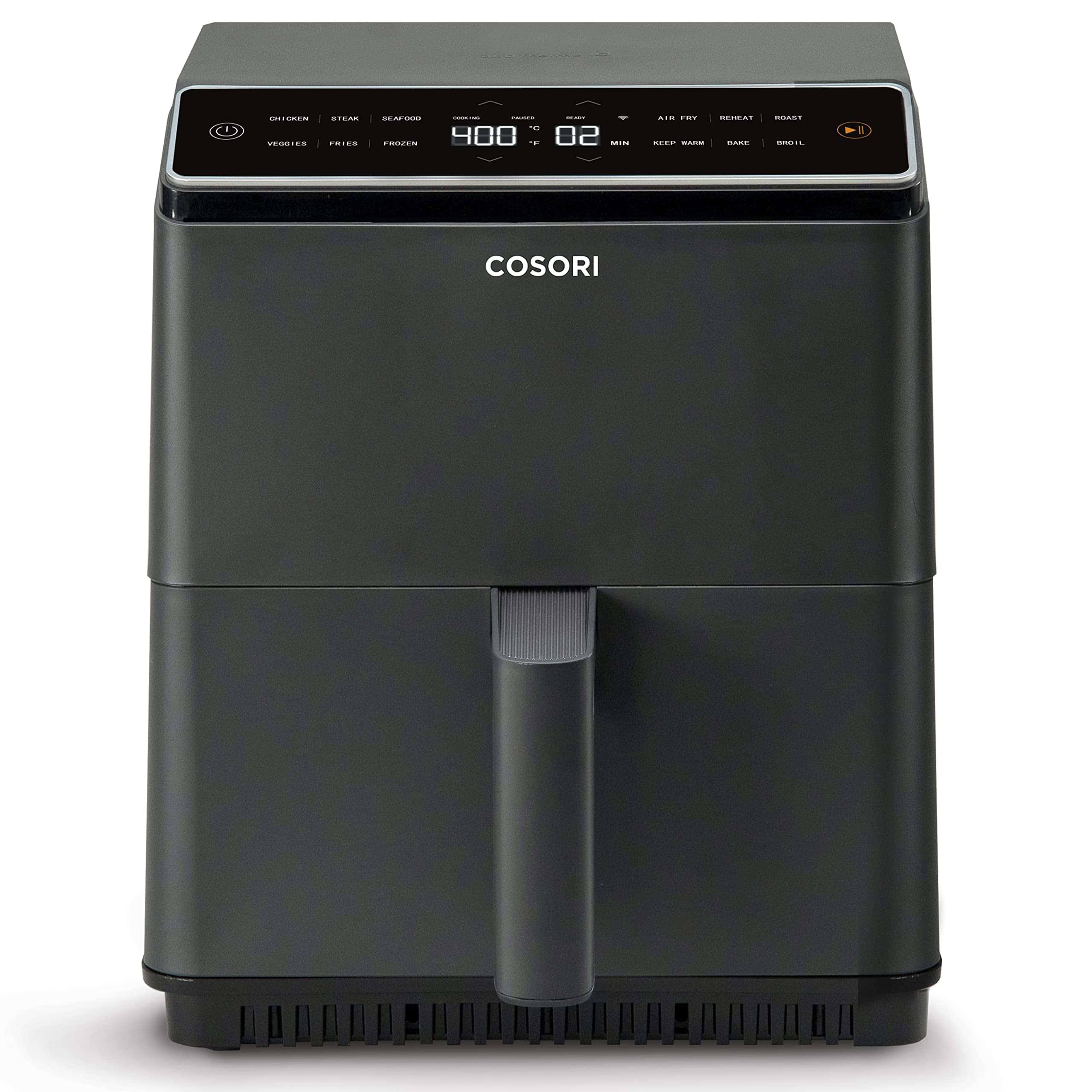 COSORI Pro III Air Fryer Dual Blaze, 6.8-Quart, Precise Temps Prevent Overcooking, 1750W, Dark gray