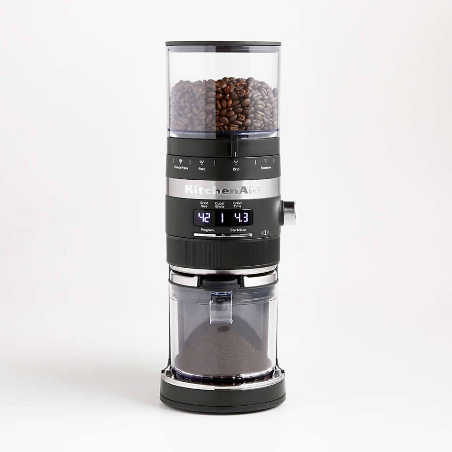 Matte Black Burr Coffee Grinder