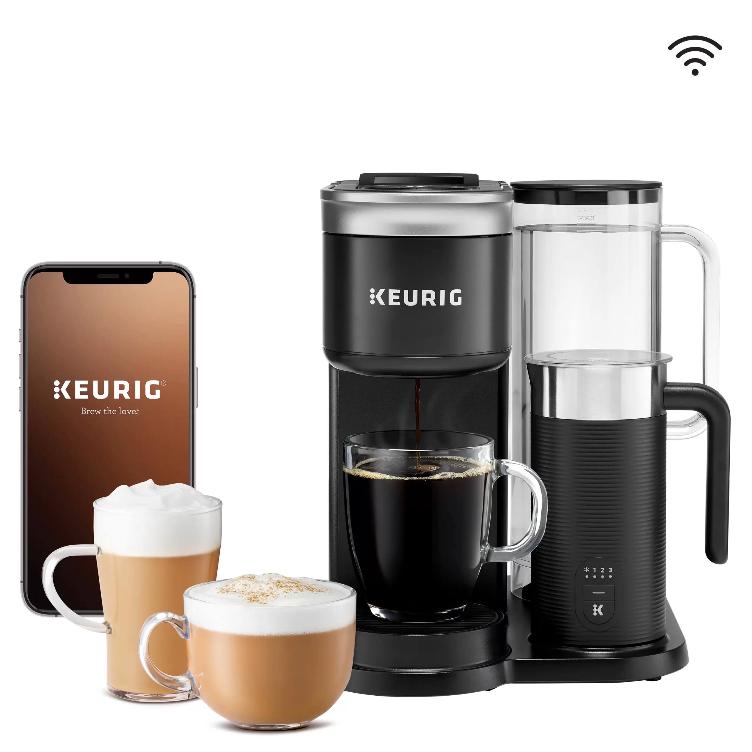 K-Cafe SMART Single Serve K-Cup Pod Coffee, Latte and Cappuccino Maker, Black