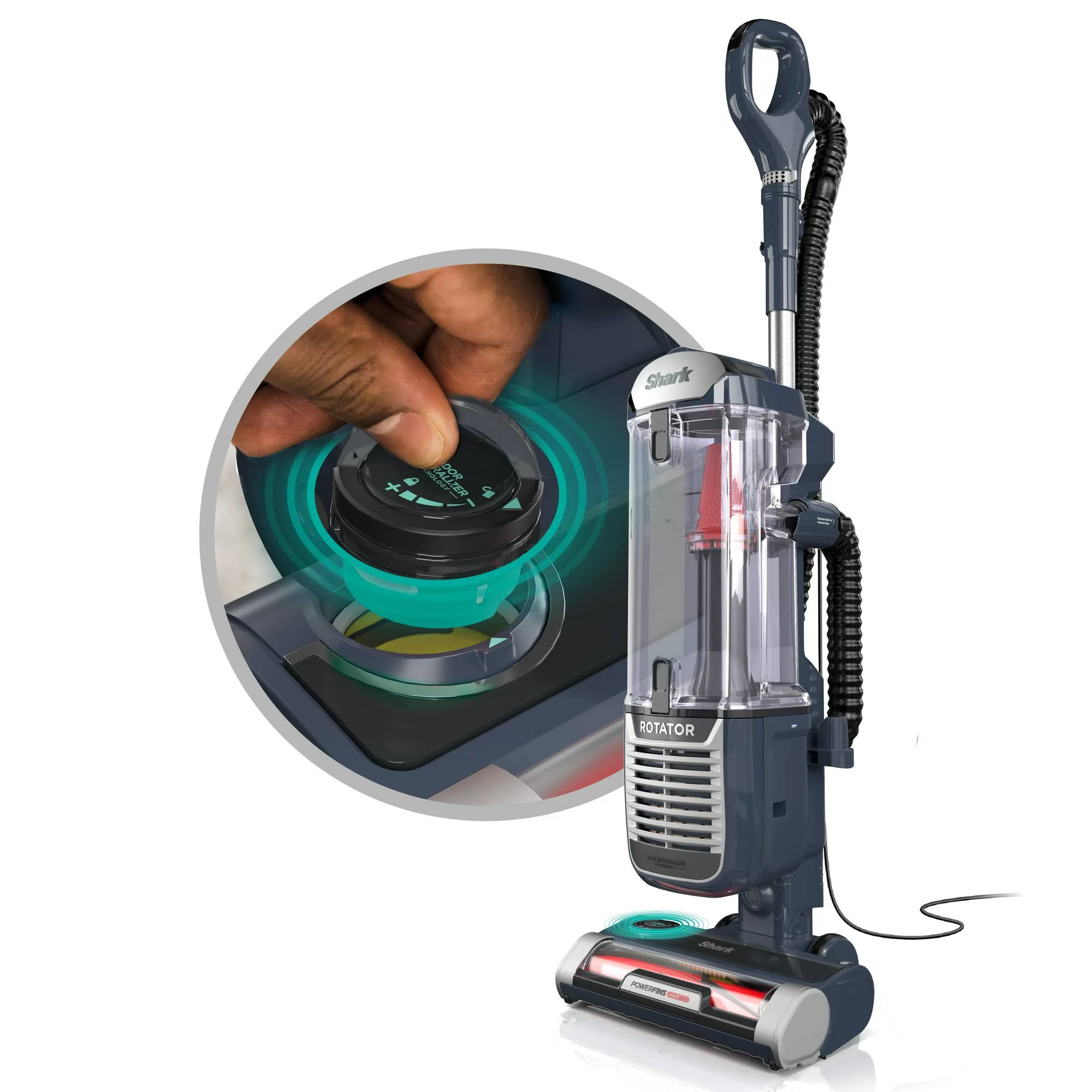 ZU100 Rotator Pet Upright Vacuum Cleaner with PowerFins HairPro   Odor Neutralizer Technology