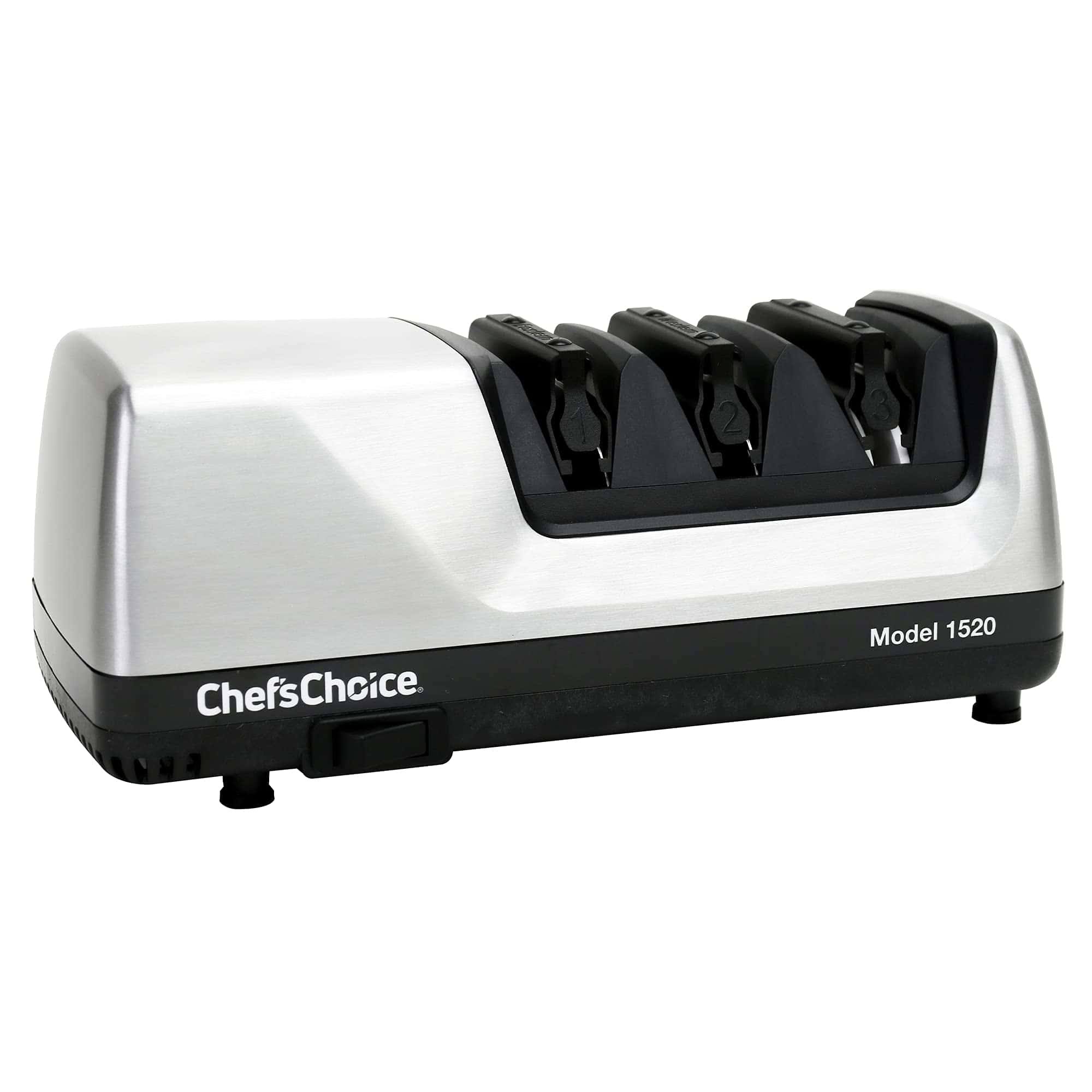 Hone Electric Knife Sharpener for 15 and 20-Degree Knives, 3-Stage, Gray