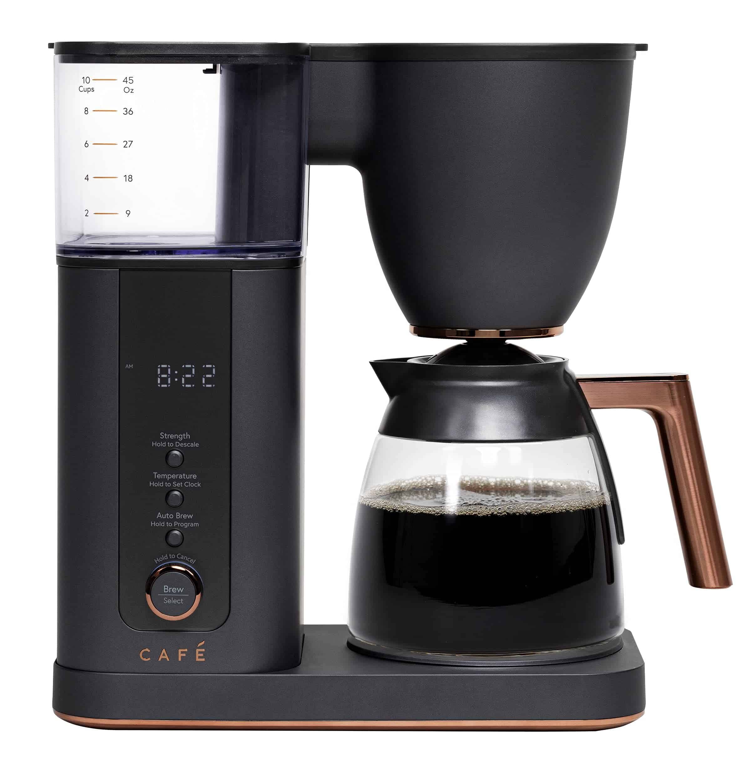 Café Specialty Drip Coffee Maker | 10-Cup Glass Carafe | WiFi Enabled Voice-to-Brew Technology | Matte Black