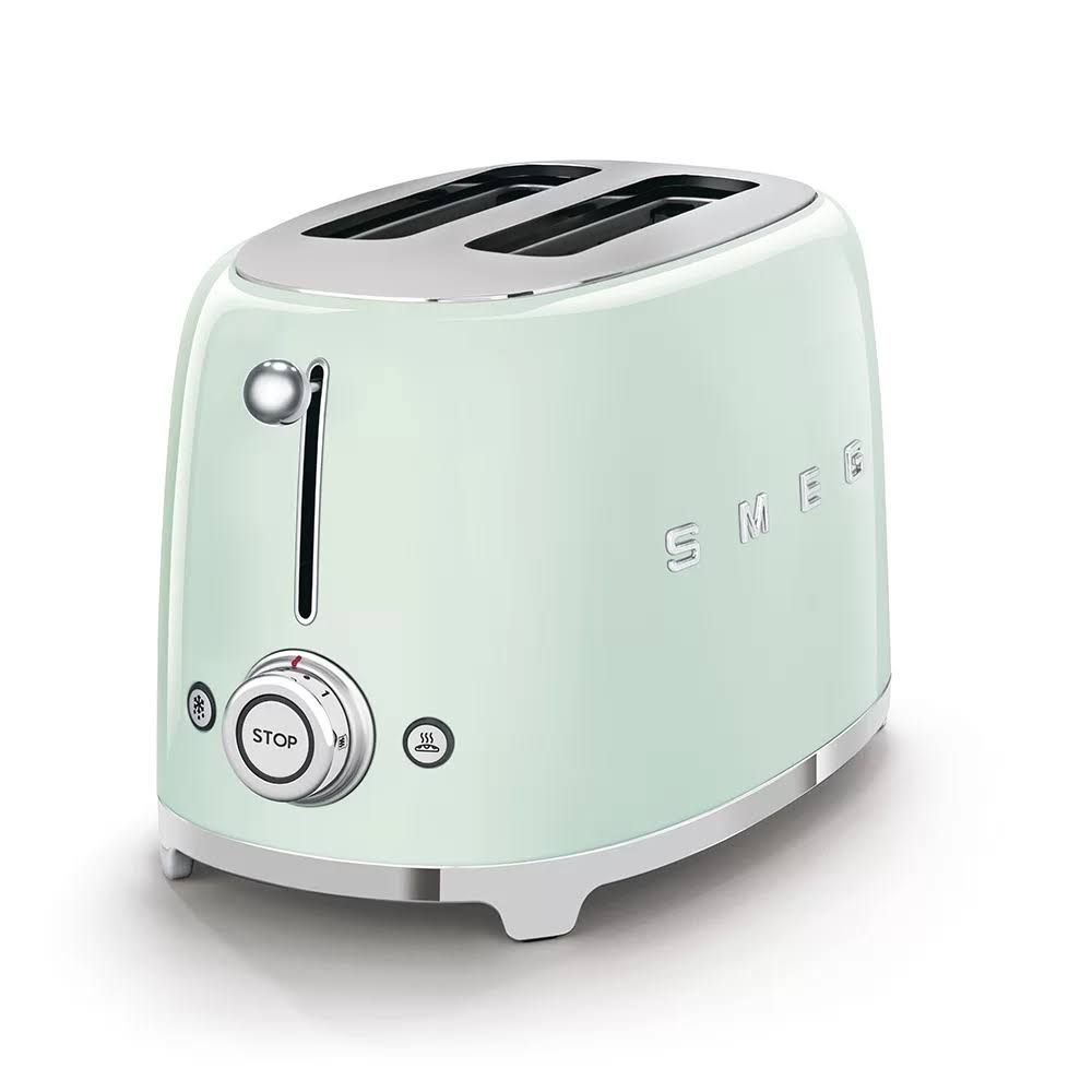SMEG 50 s Retro Style Aesthetic 2 Slice Toaster   Pastel Green