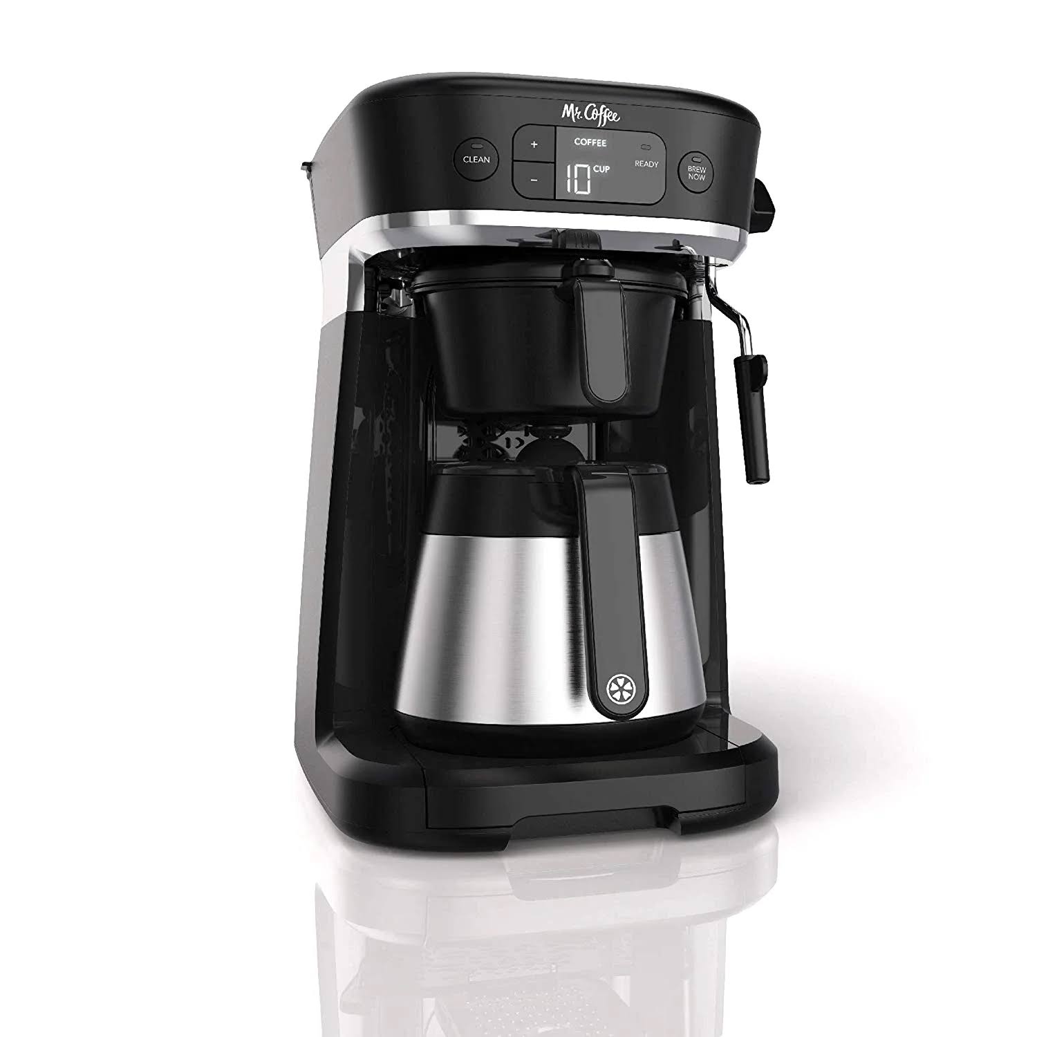 Mr. Coffee All-in-One Occasions Coffee Maker, 10-Cup Thermal Carafe, and Espresso Milk Frother Black