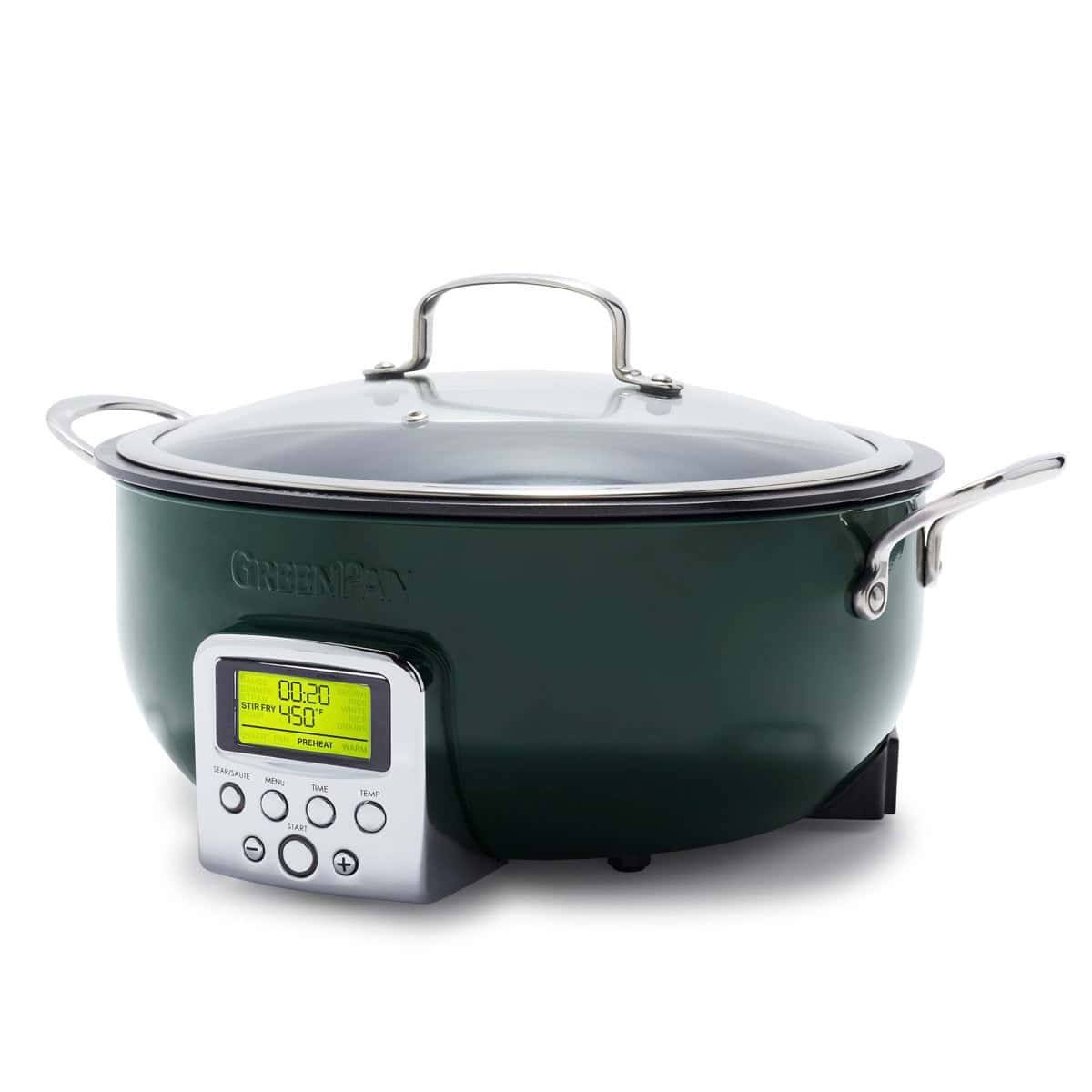 GreenPan 6qt Elite Essential Non-Stick Smart Skillet Ponderosa Pine