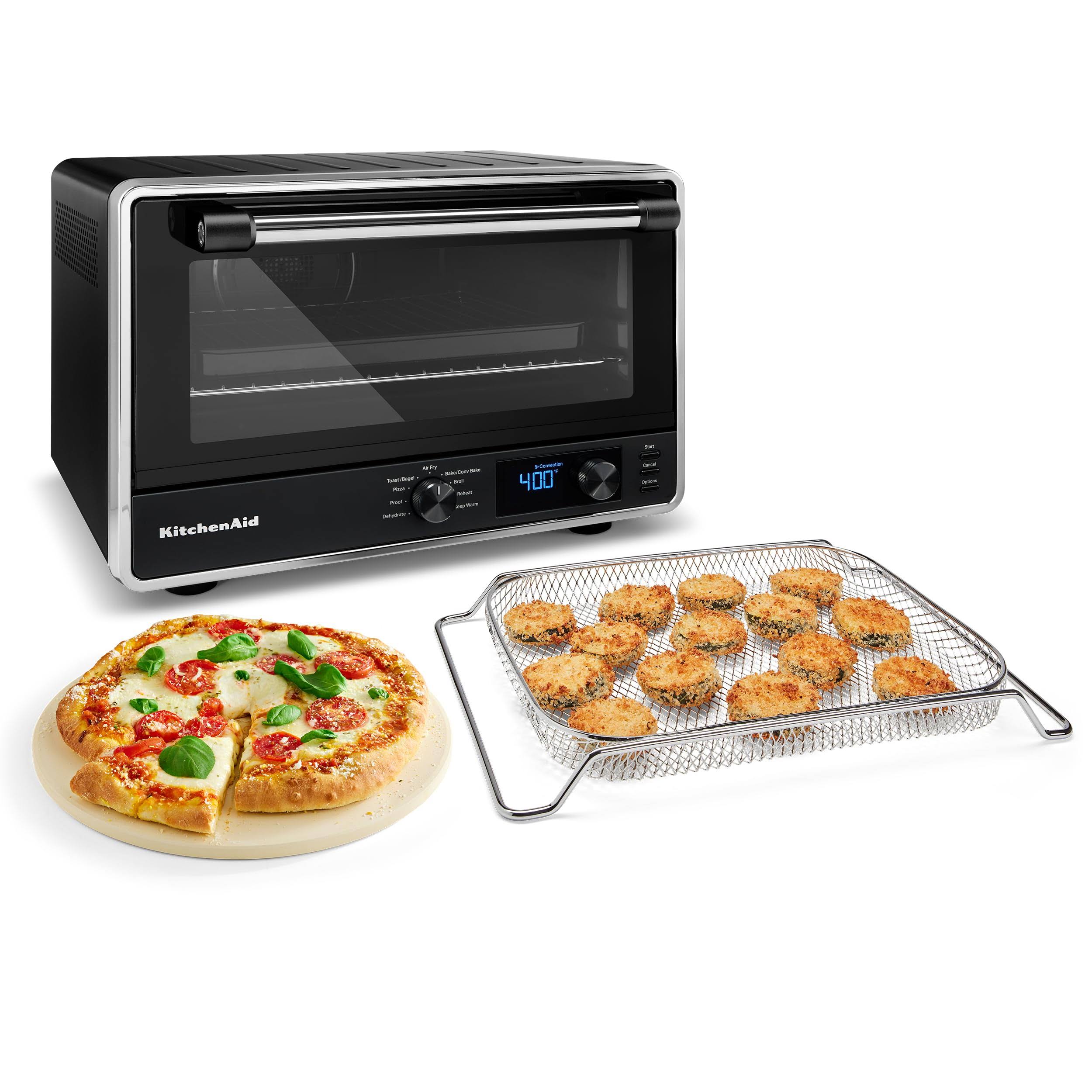 KCO128BM Digital Countertop Oven with Air Fry   Pizza Stone, Black Matte