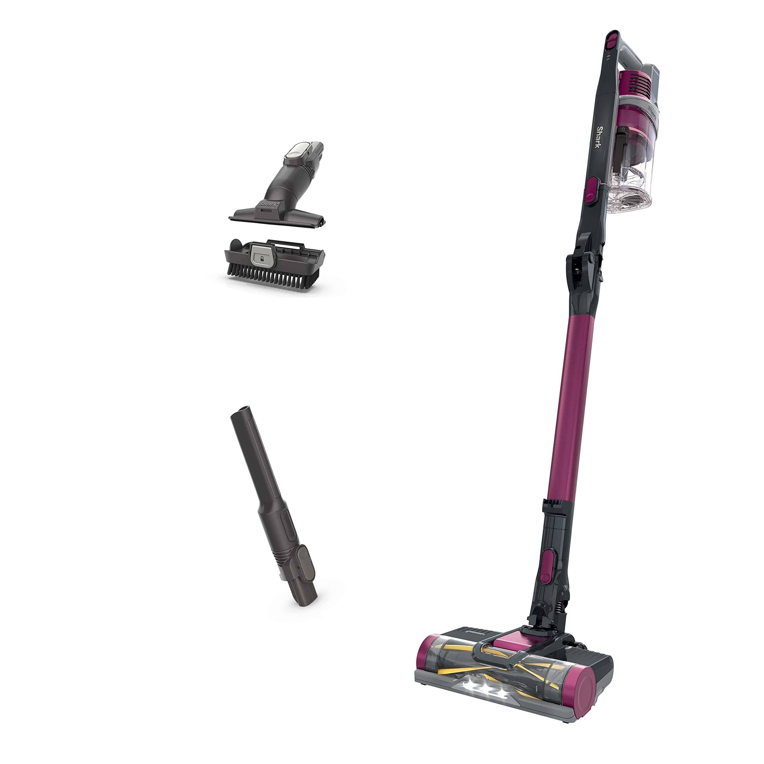 IZ163H Pet Plus Cordless Stick Vacuum with Self-Cleaning Brushroll and HEPA Filter, Lightweight Deep Cleaning Vacuum, Raspberry