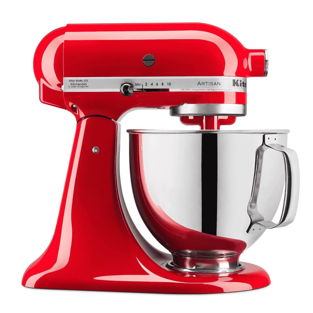 Artisan Series 5 Quart Tilt Head Stand Mixer with Pouring Shield KSM150PS, Passion Red