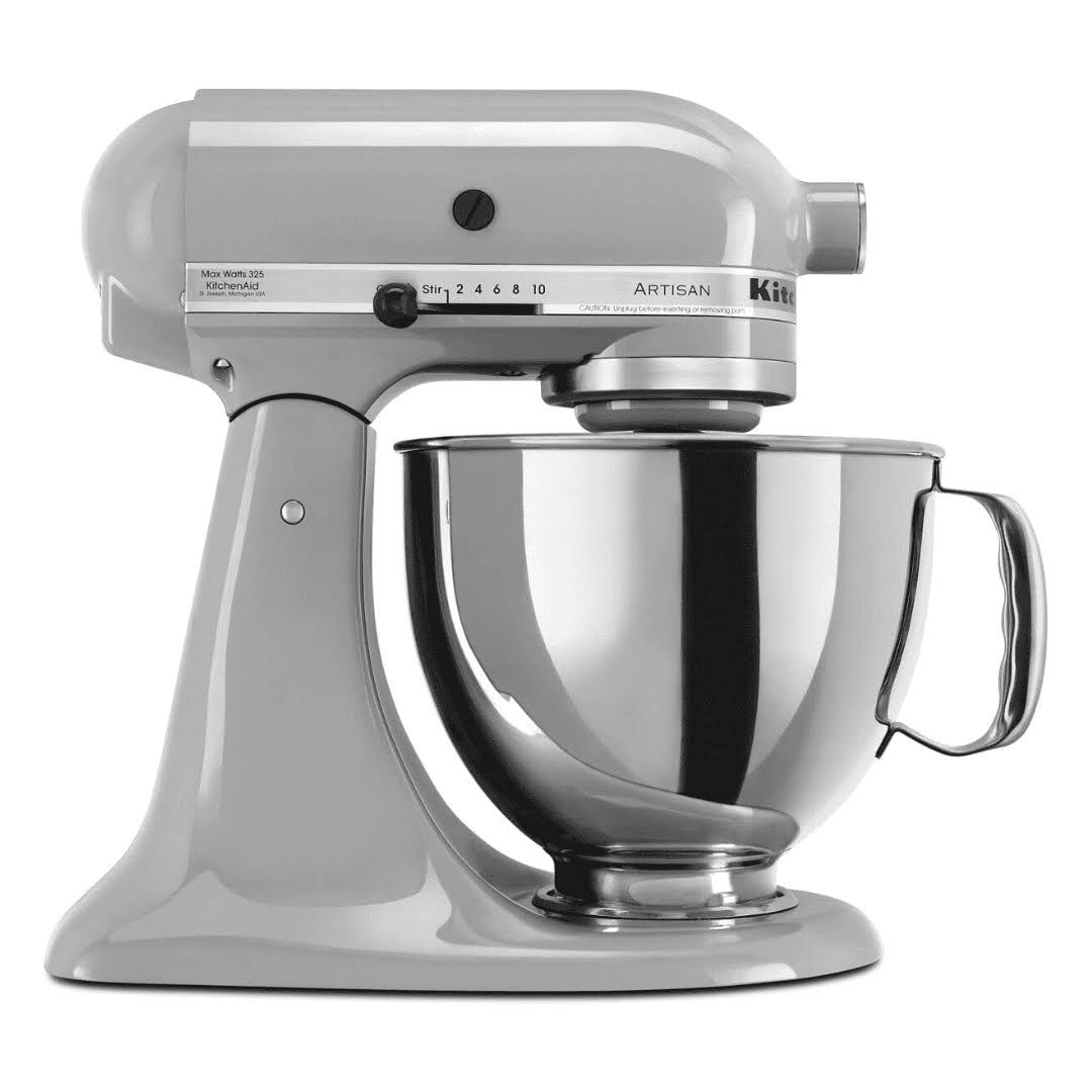 Artisan Series 5 Quart Tilt Head Stand Mixer with Pouring Shield KSM150PS, Metallic Chrome