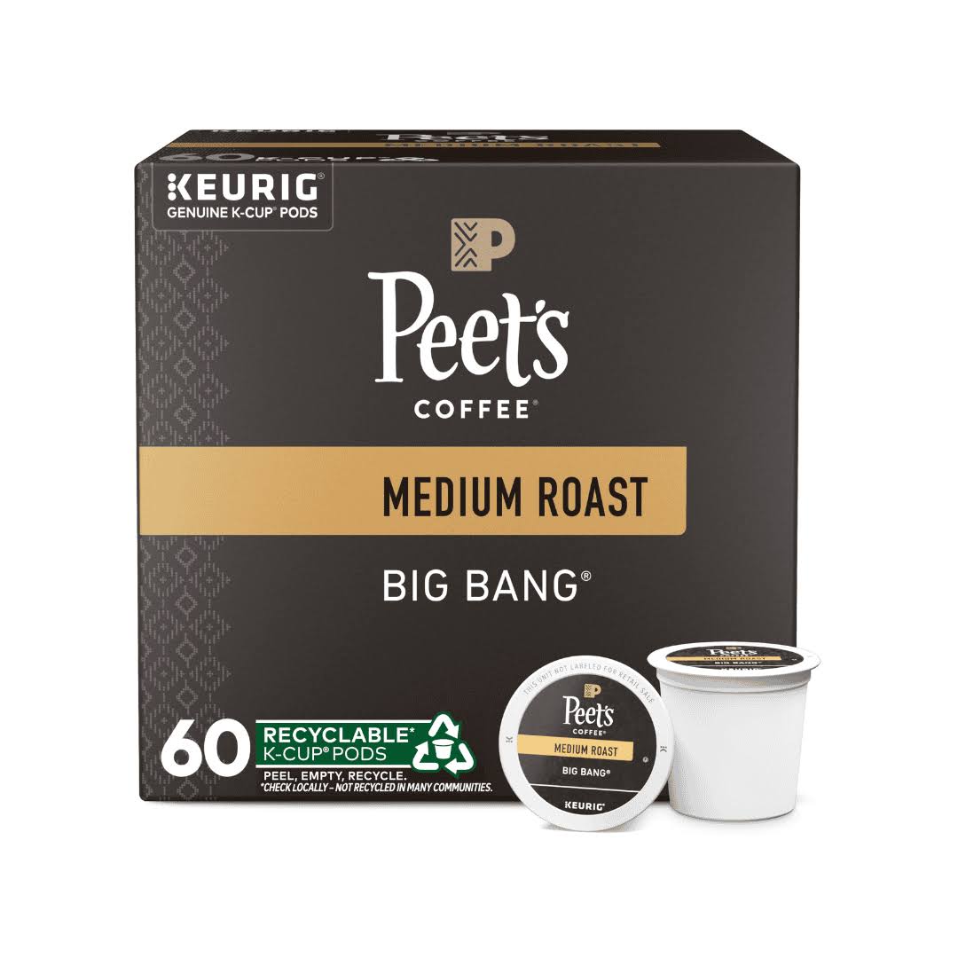Peet s Coffee, Medium Roast K-Cup Pods for  Brewers   Big Bang , 10 Count (Pack of 6), Packaging May Vary